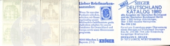 NSR MH 0022 I ** - 1980 - reklama "SIEGER"